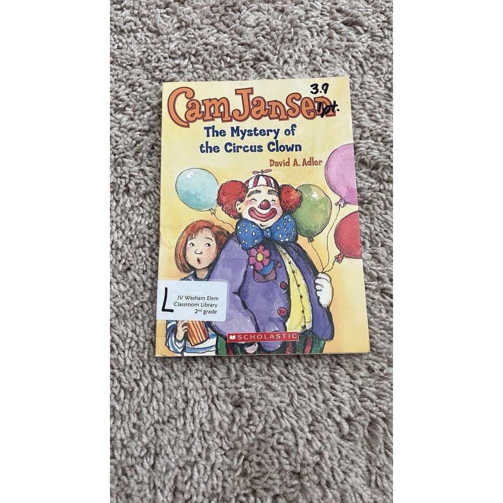 Cam‎ Jansen The Mystery Of The Circus Clown By David A. Adler, Paperback Book